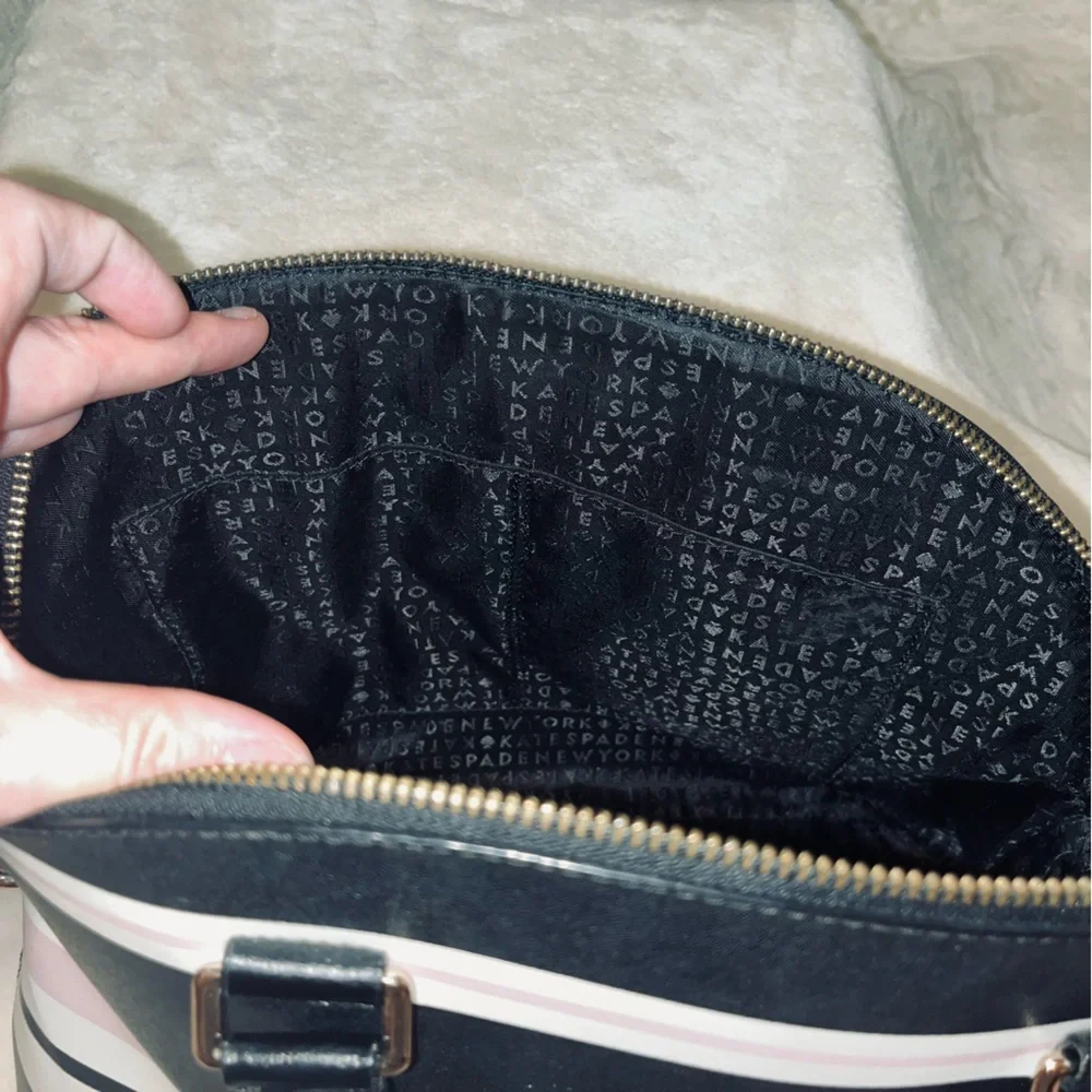 ♠️ Kate Spade • Carli Grove Street Striped Satchel Handbag - Picture 6 of 14
